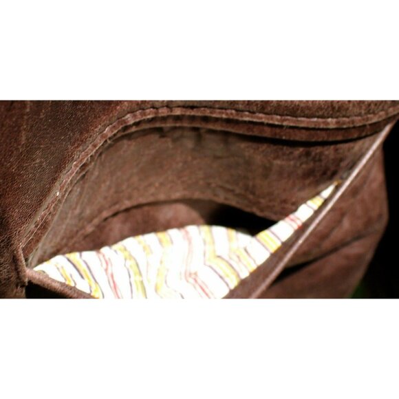 John Carlisle Vtg-look Leather Coat Long Womens Lg Steampunk Cosplay Brown Aged - Picture 5 of 12